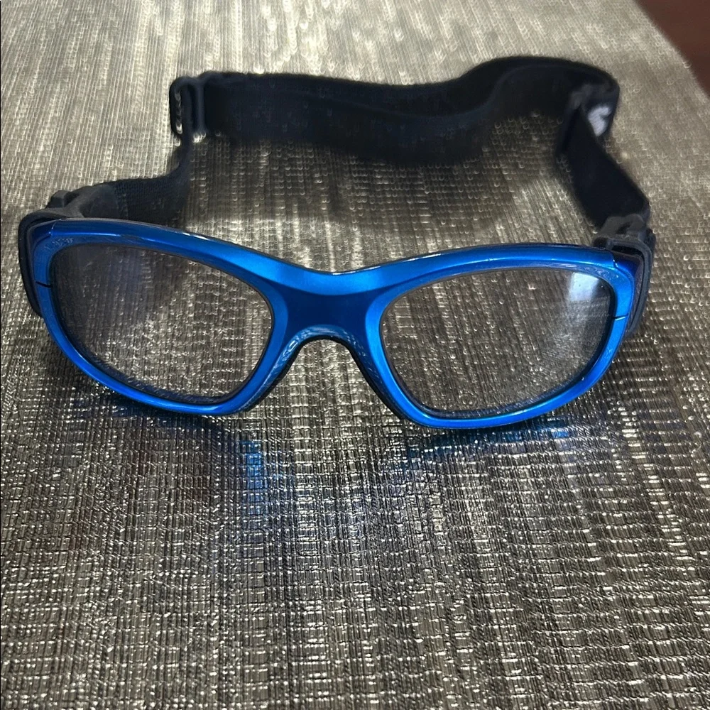 Kids Blue Sport Glasses with Protective Case